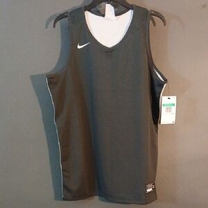 NWT Nike Boys Reversible Mesh Basketball Tank Top Size XL Gray